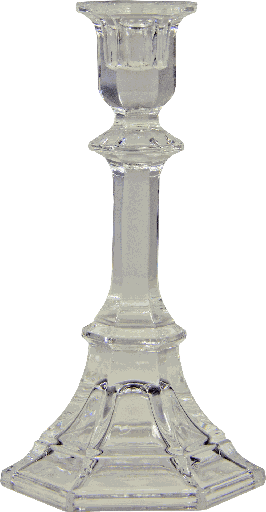 [10718A00] Kerzenständer Höhe 20 cm Glas klar