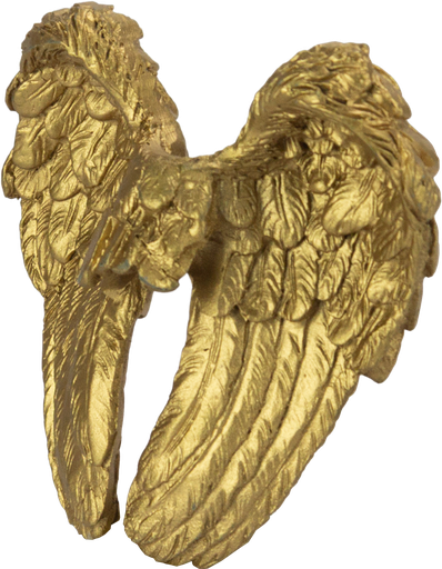 [10753A90] ANGELO Angel Wings to stick 7,5 cm Resin gold