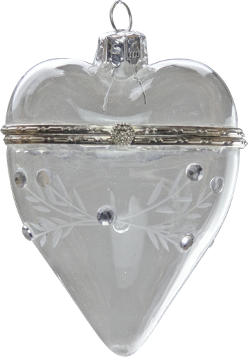 [10804A00] COEUR Herz zum Öffnen Glas klar mit Strass