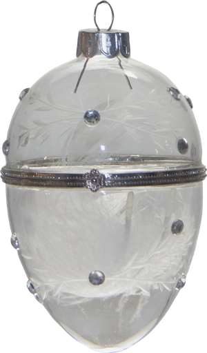 [10805A00] OSIRIS Ei zum Öffnen 10 cm Glas klar mit Strass