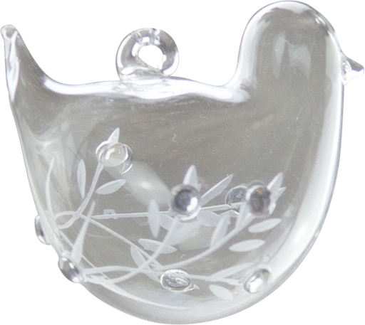 [10808A00] BIRD to hang 4,3 cm Glass clear with Rhinestones