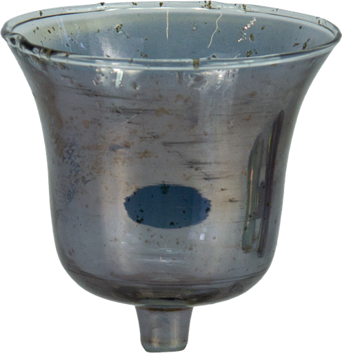 [13074A77] VINTAGE Candle Insert 8,75 cm Glass smoke