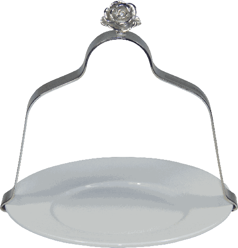 [14057A99] LA VIE EN ROSE Plateholder 18 cm Metal silver
