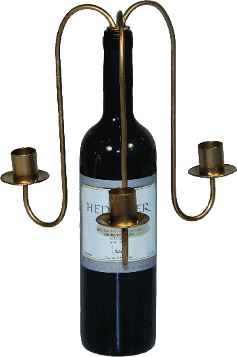 [14104A90] Candleholders for Bottles 3-er 3-er Metal gold