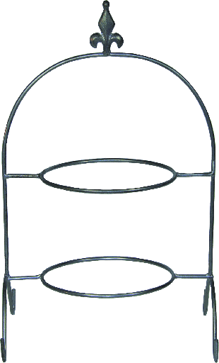 [14105A99] BOURBONE Plateholder 2-er 46,5 cm Metal silver