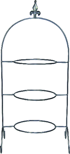 [14106A99] BOURBONE Plateholder 3-er 62 cm Metal silver