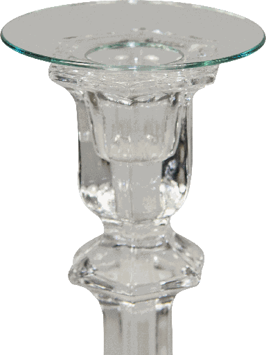[15001A00] Kerzenteller Ø 7 cm Glas klar
