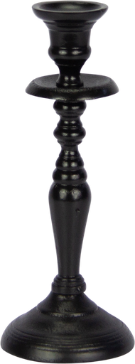 [17294A70] TWIST Candleholder Height 22,5 cm Metal black