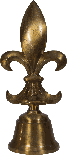 [17463A90] BOURBONE Dekorationsobjekt 70 cm Metall messing