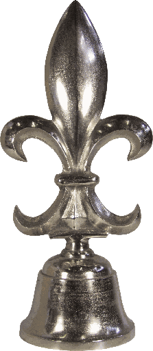 [17463A99] BOURBONE Dekorationsobjekt 70 cm Metall antik-silber