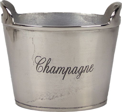 [18014A99] Wine & Champagner Cooler oval with 2 Handles Metal antique-silver