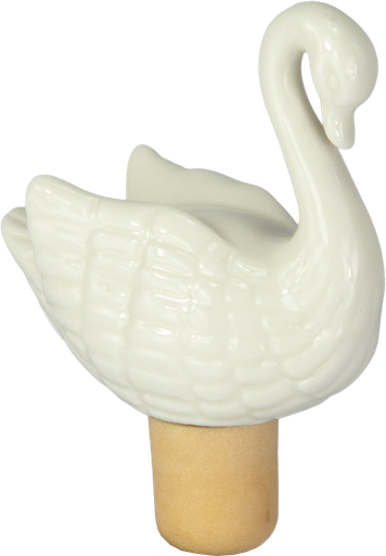 [18126A00] SWANLAKE Bottle-Stop 6 cm Porcelain white