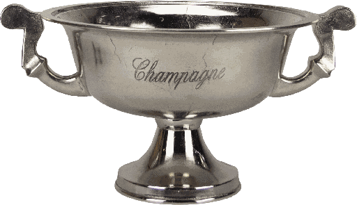 [19017A99] Wine & Champagner Cooler oval Metal antique-silver
