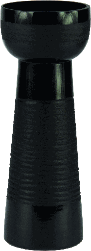 [19724A70] Hyacinth Vase 22 cm Glass black