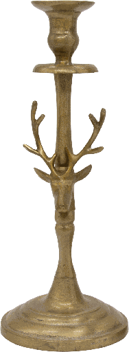[20001A90] VENISON Candleholder 34 cm Metal brass