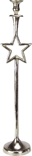[20006A99] STARLIGHT Candleholder 62,5 cm Metal antique-silver