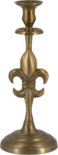 [20195A90] BOURBONE Candleholder Height 34,5 cm Metal brass