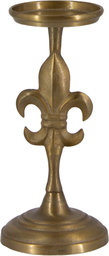 [20295A90] BOURBONE Candleholder for Pillar Candles Height 43 cm Metal brass
