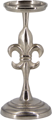 [20295A99] BOURBONE Candleholder for Pillar Candles Height 43 cm Metal antique-silver