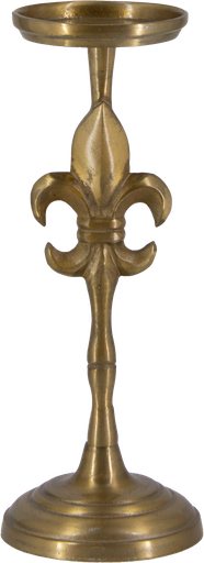 [20296A90] BOURBONE Kerzenständer für Stumpenkerzen Höhe 49 cm Metall messing