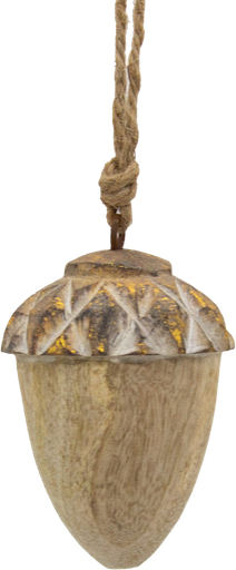 [21001W90] FOREST Acorn 7,7 cm Wood patinated