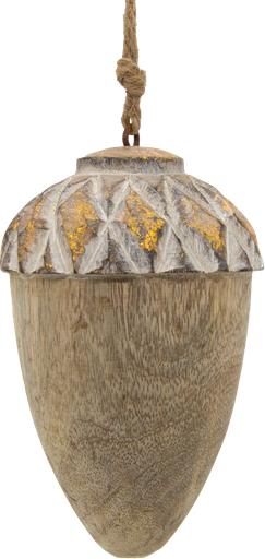 [21003W90] FOREST Acorn 12,5 cm Wood patinated