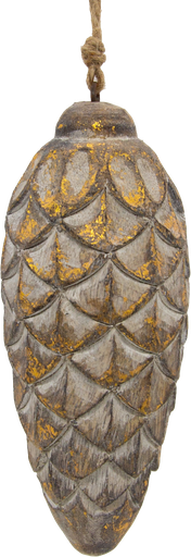 [21006W90] FOREST Pinecone 14,5 cm Wood patinated