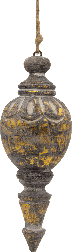 [21007W90] FOREST Ornament 19,5 cm Wood patinated
