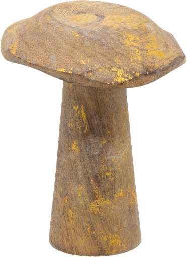 [21009W90] FOREST Pilz 13 cm Holz patiniert