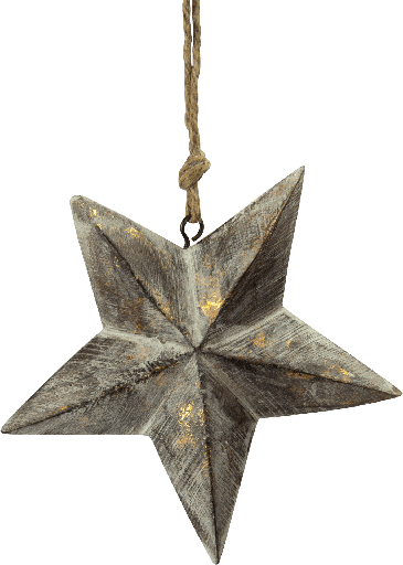 [21015W90] STAR 14 cm Wood patinated