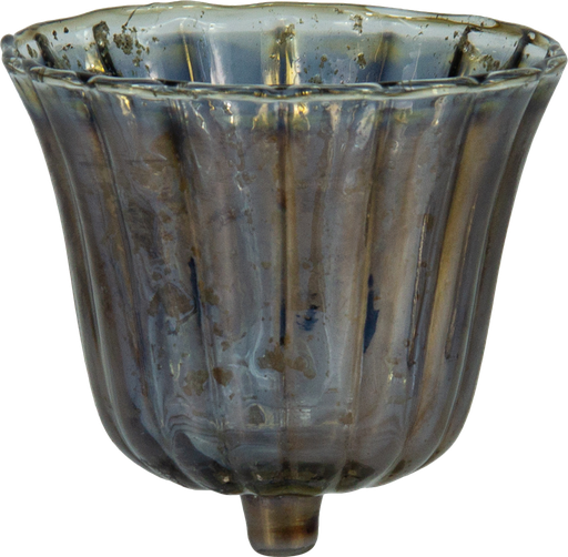 [21110A77] TULIP Candle Insert 10,5 cm Glass smoke