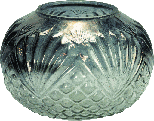 [21124A70] Hurrican 12,5 x Ø 17,5 cm Glass smoke