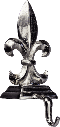 [22005A99] BOURBONE Hook for Wreaths 30 cm Metal antique-silver