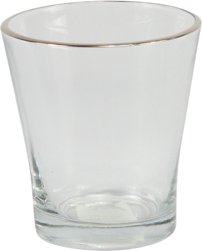 [23102A00] Hurrican 8 x Ø 7,5 cm Glass clear with silver Rim