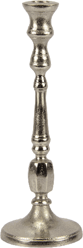 [23203A99] CLASSIC Kerzenständer Höhe 29 cm Metall antik-silber