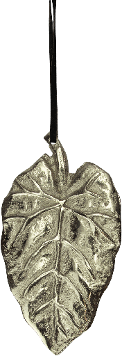 [23210A99] LIME TREE Blatt 12,5 cm Metall antik-silber