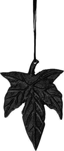[23211A70] MAPLE Leave 13,5 cm Metal black