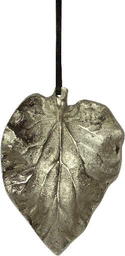 [23212A99] BEECH Blatt 13 cm Metall antik-silber
