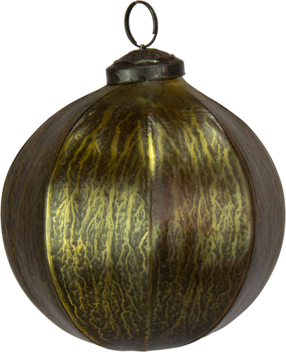 [23221W90] Ball 9 cm Glass green-gold