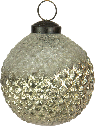 [23226W99] Ball 7,5 cm Glass silver frosted