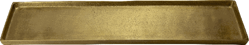 [23302A90] BASIC Kerzentablett 20 x 70 cm Metall messing